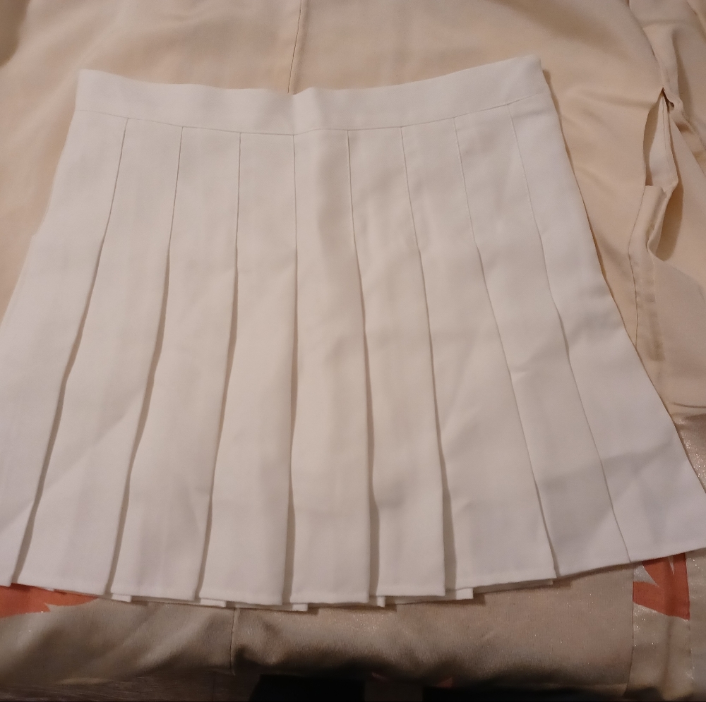 A Line White Skort